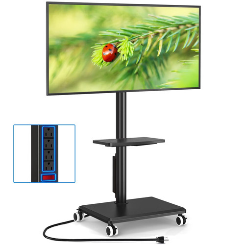 Sleek rolling stand with - tv,