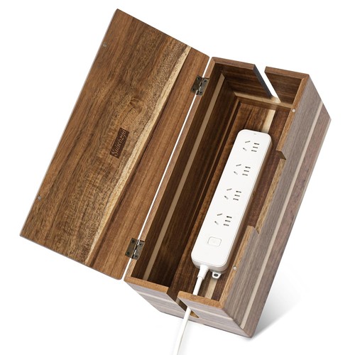 Acacia wood cable management - wood,